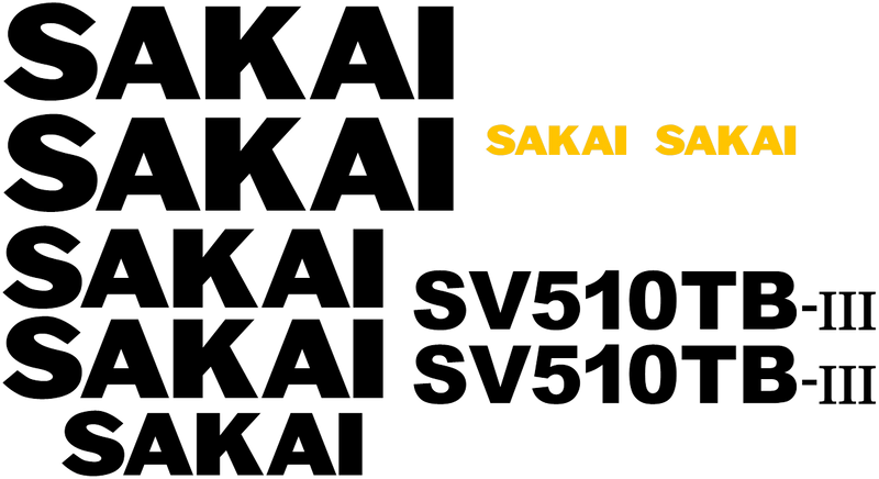 SaKai SV510T III  Decal Set