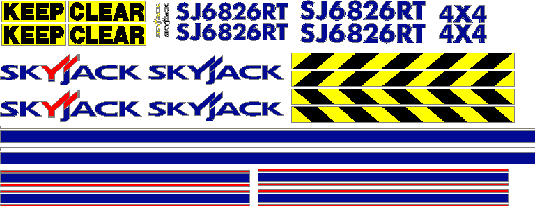 SkyJack SJ6826RT Decal Set