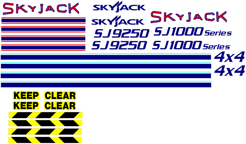SkyJack SJ9250RT Decal Set
