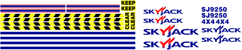 SkyJack SJ9250RT Decal Set