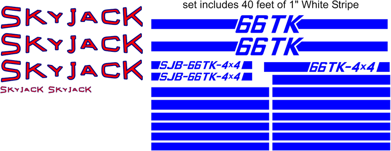 SkyJack SJB66TK Decal Set