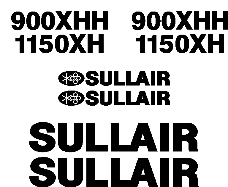 Sullair 1150XHA  Decal Set