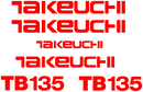 Takeuchi TB138  Decal Set