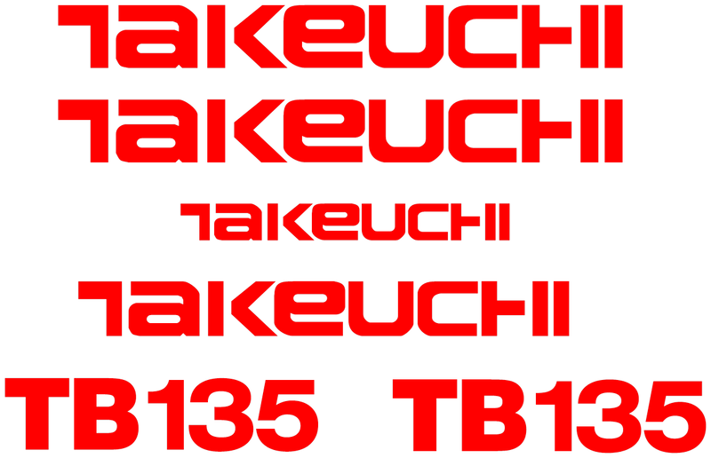 Takeuchi TB138  Decal Set