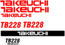 Takeuchi TB228  Decal Set