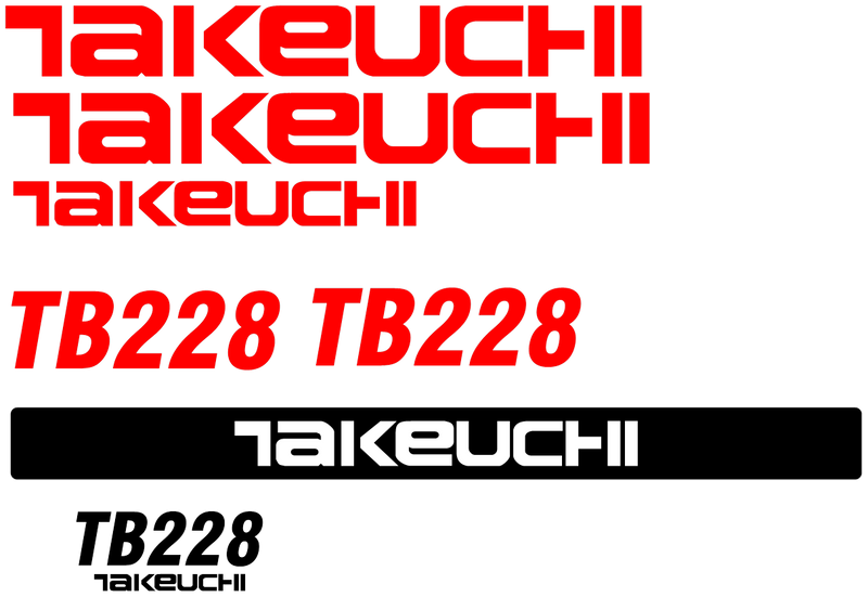 Takeuchi TB228  Decal Set