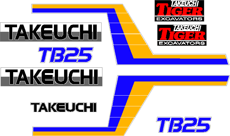 Takeuchi TB25  Decal Set