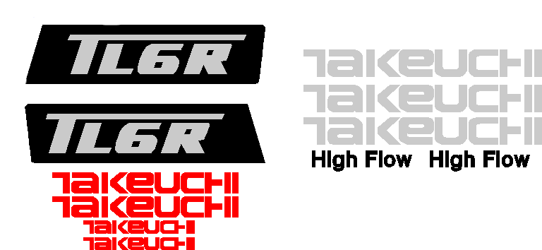 Takeuchi TL6R  Decal Set