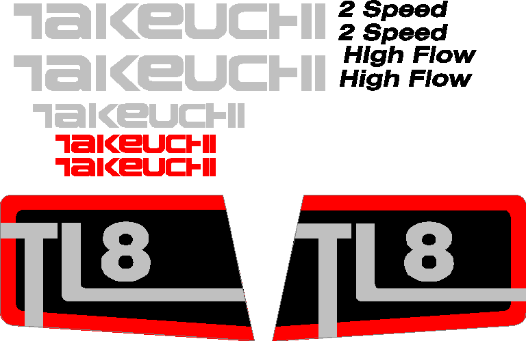 Takeuchi TL8  Decal Set