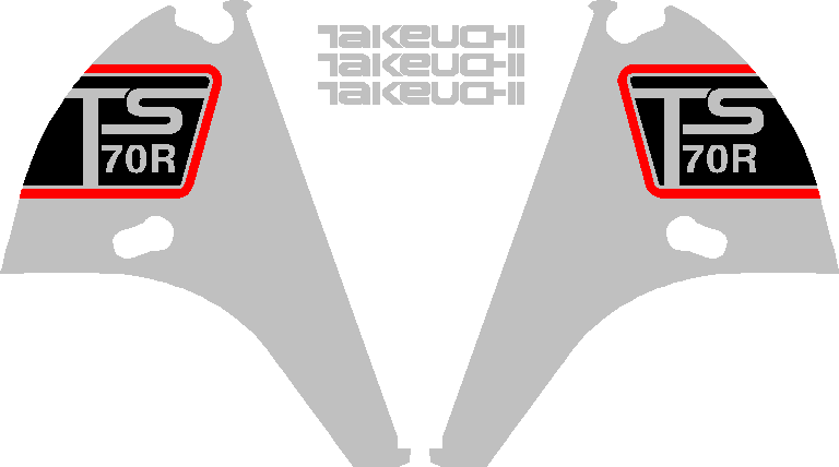 Takeuchi TS70R  Decal Set