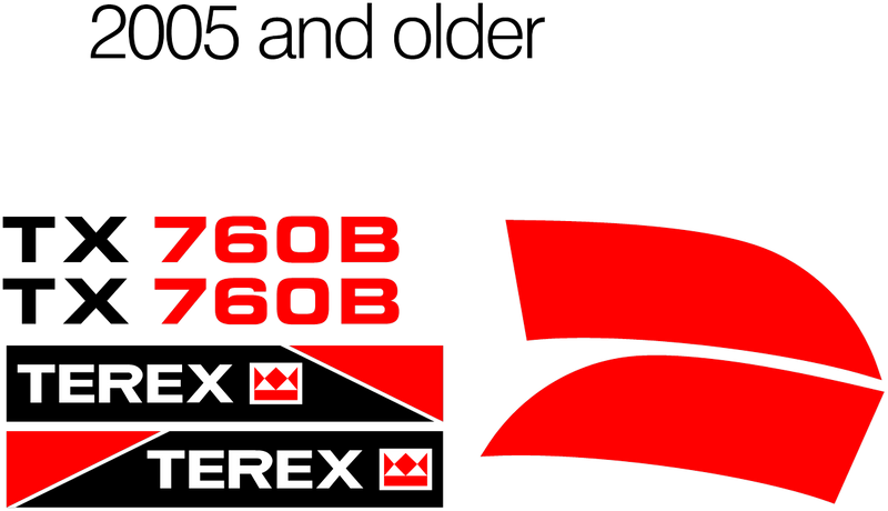 Terex TX760B Decal Set