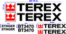 Terex BT3470 Decal Set