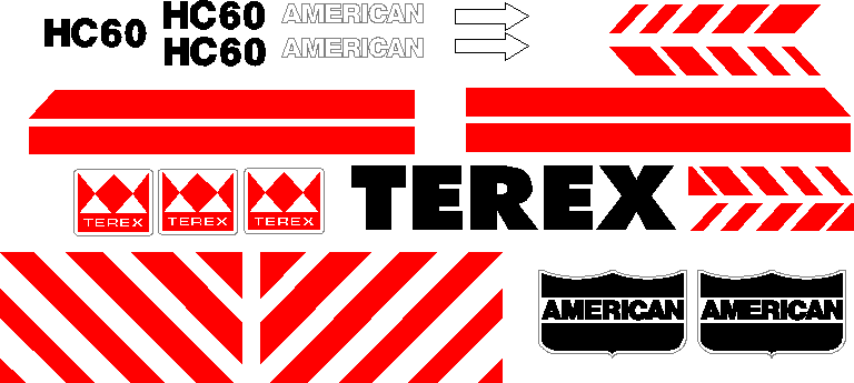 Terex HC60 Decal Set