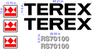 Terex RS70100 Decal Set