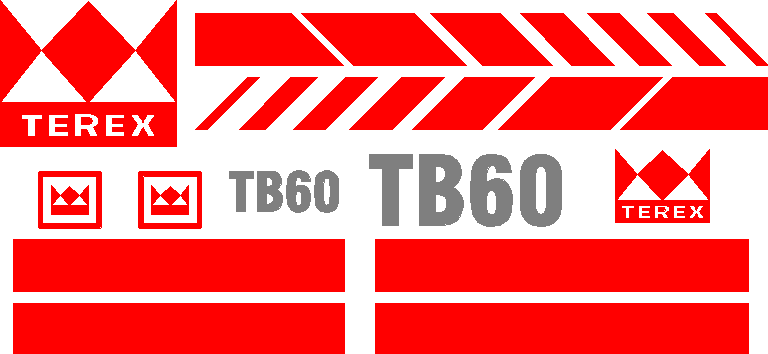 Terex TB60 Decal Set