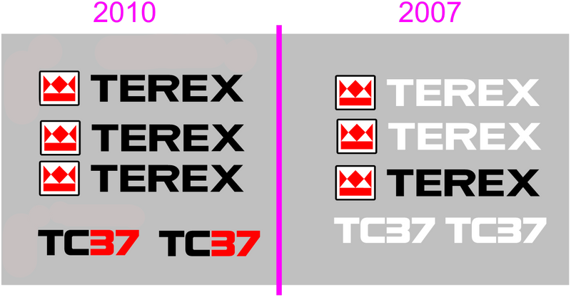 Terex TC37 Decal Set