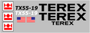 Terex TX55 19 Decal Set
