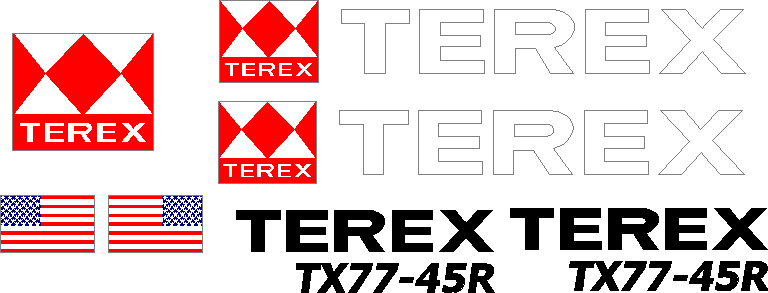 Terex TX77 45R Decal Set