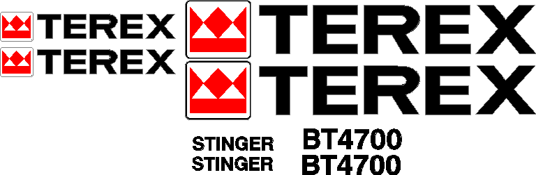 Terex BT4700 Decal Set