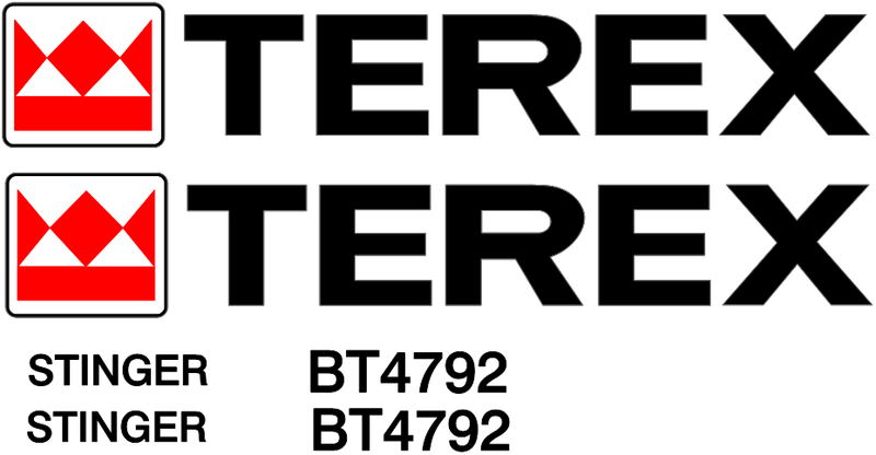 Terex BT4792 Decal Set