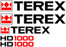 Terex HD1000 Decal Set