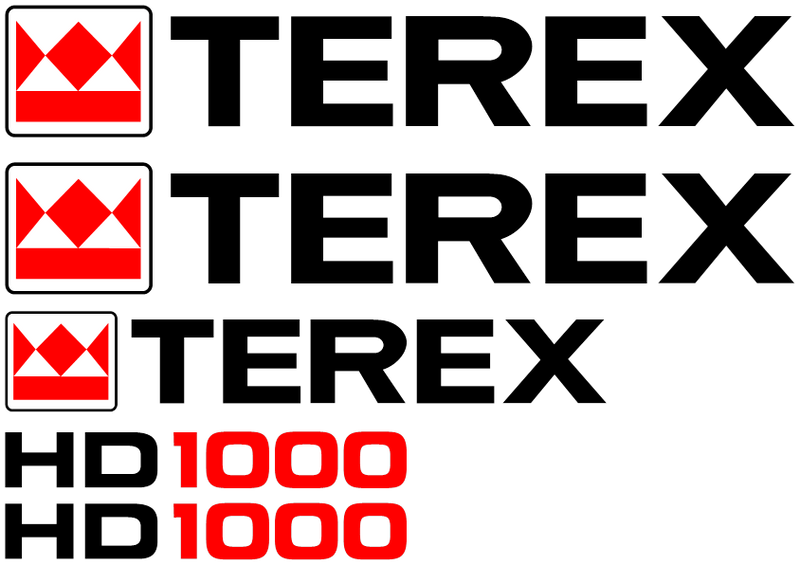 Terex HD1000 Decal Set