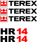 Terex HR14 Decal Set