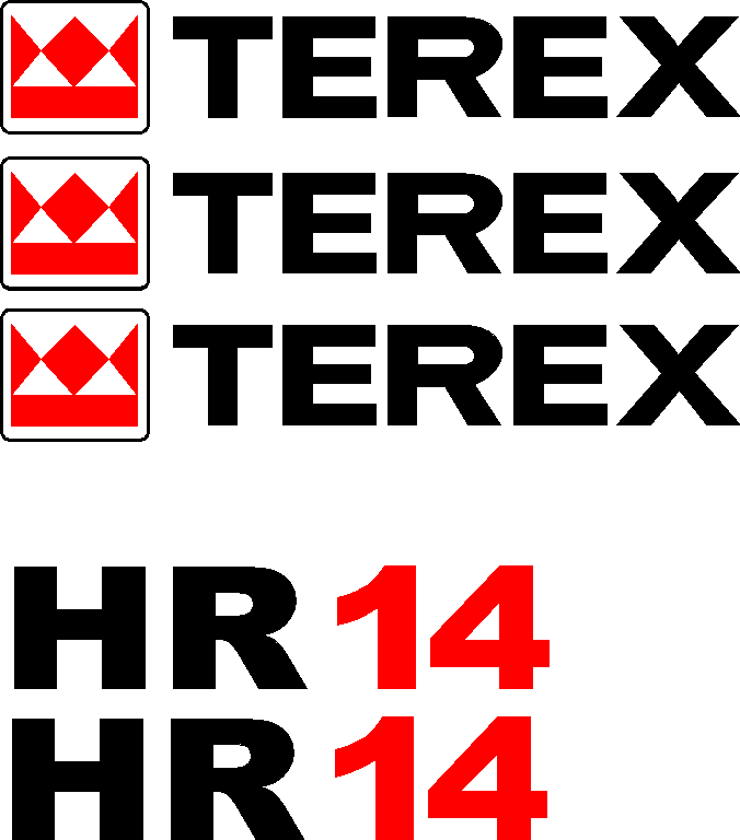 Terex HR14 Decal Set