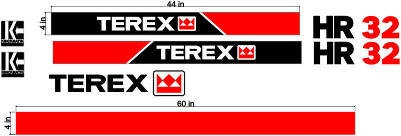 Terex HR32 Decal Set