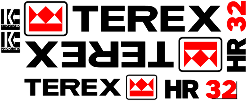 Terex HR32 Decal Set