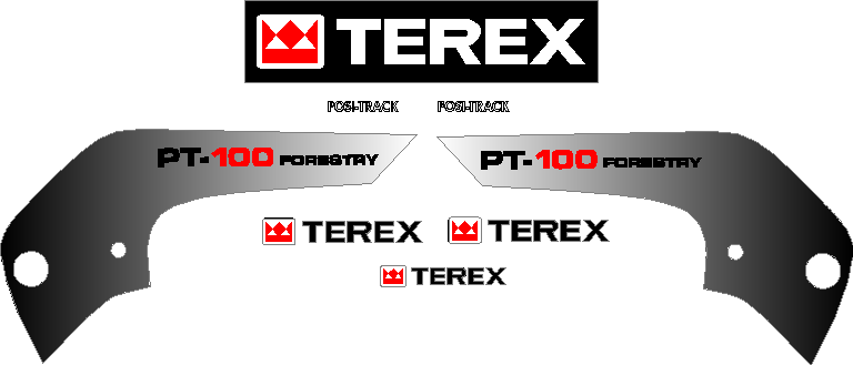 Terex PT100 Decal Set