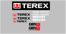 Terex R070T Decal Set