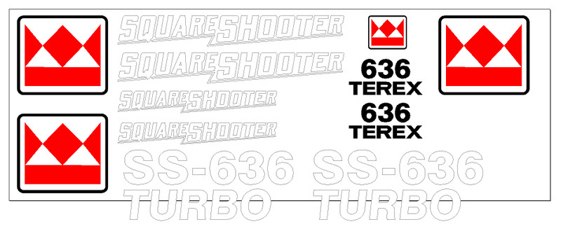 Terex SS636 Decal Set