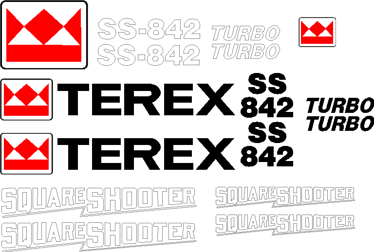Terex SS842 Decal Set