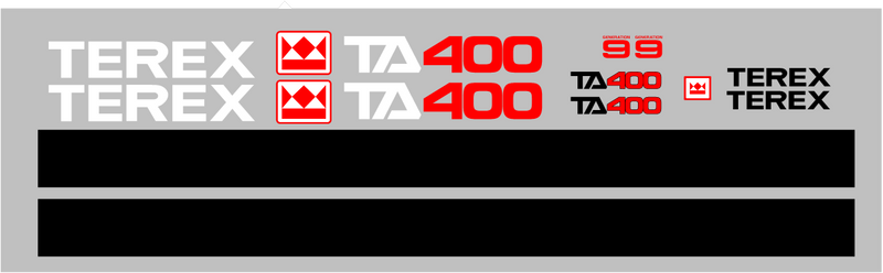 Terex TA400 Decal Set