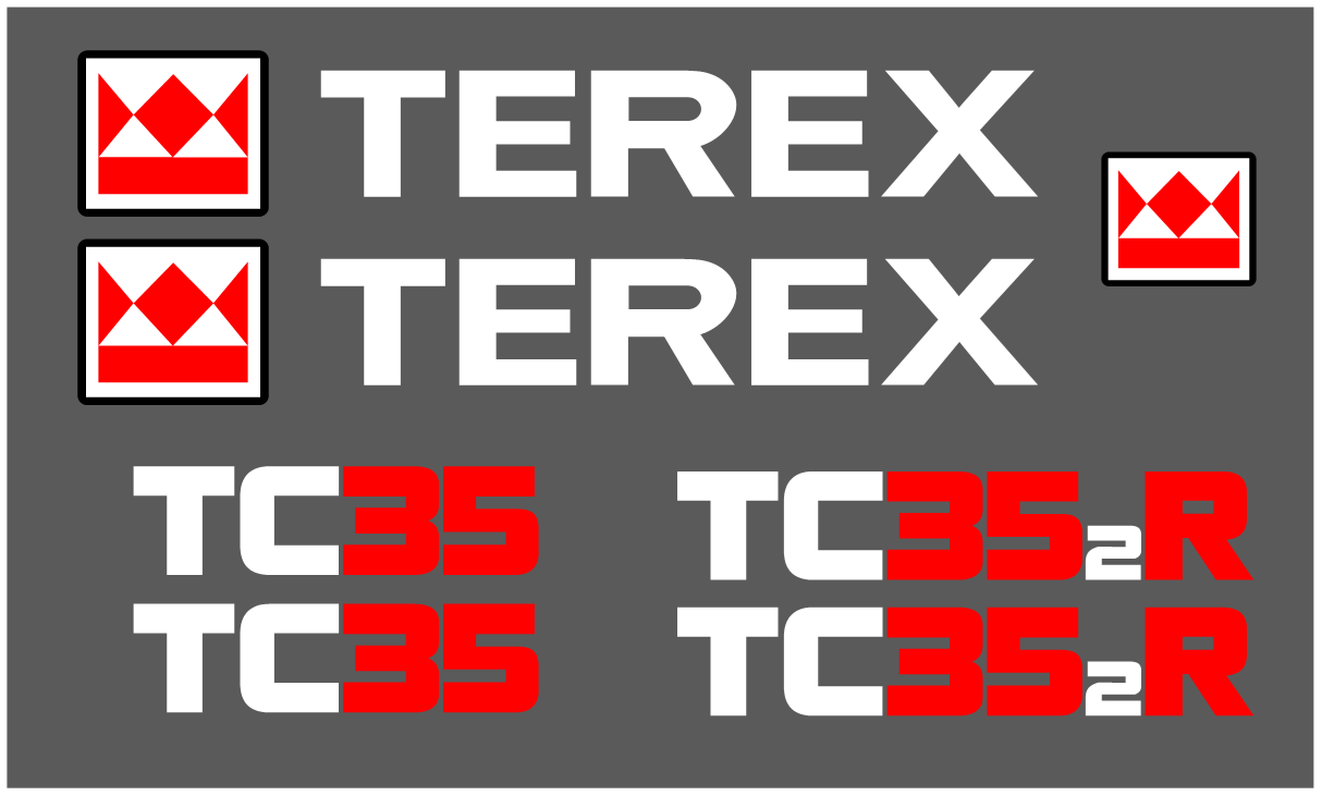 Terex TC35 Decal Set