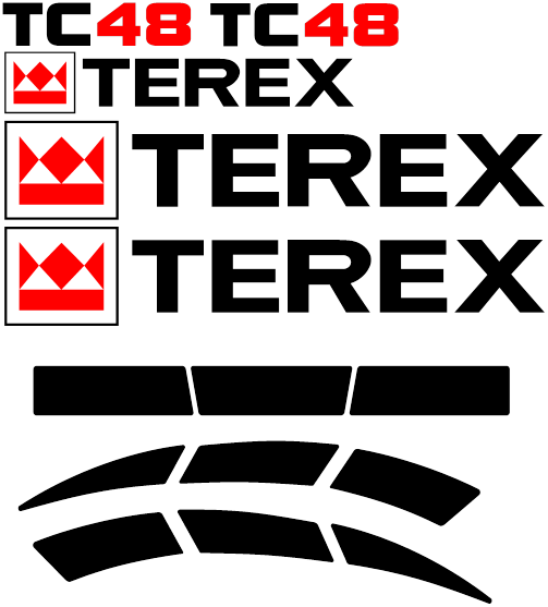 Terex TC48 Decal Set