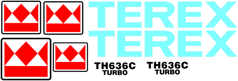 Terex TH636C Decal Set