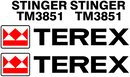 Terex TM3851 Decal Set