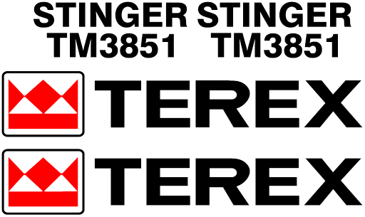 Terex TM3851 Decal Set