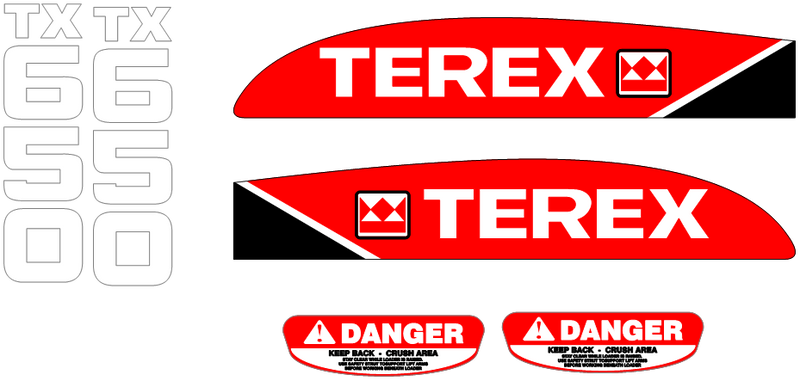 Terex TX650 Decal Set