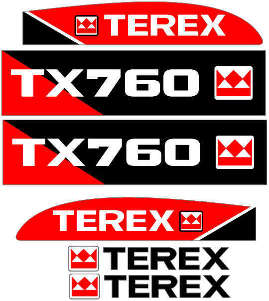 Terex TX760 Decal Set