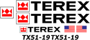 Terex TX51 19 Decal Set