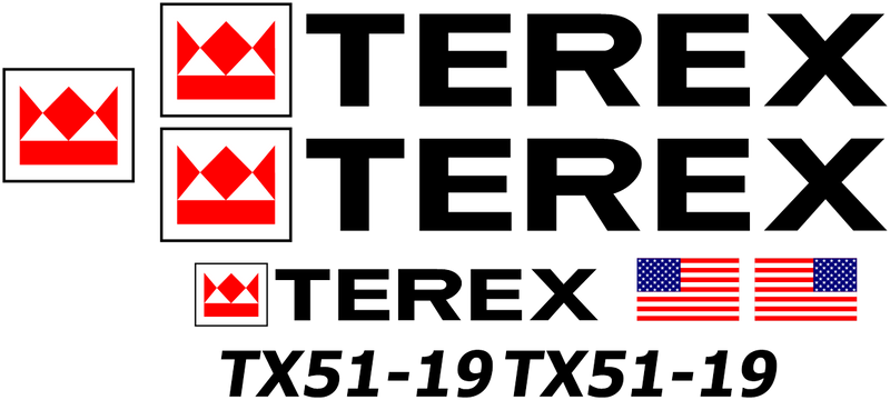 Terex TX51 19 Decal Set