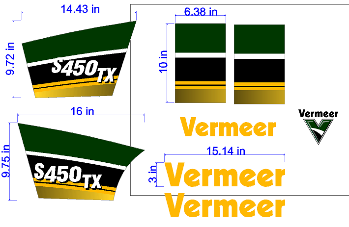 Vermeer S450TX  Decal Set