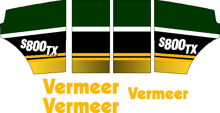 Vermeer S800TX  Decal Set