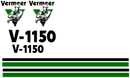 Vermeer V1150  Decal Set