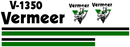 Vermeer V1350  Decal Set