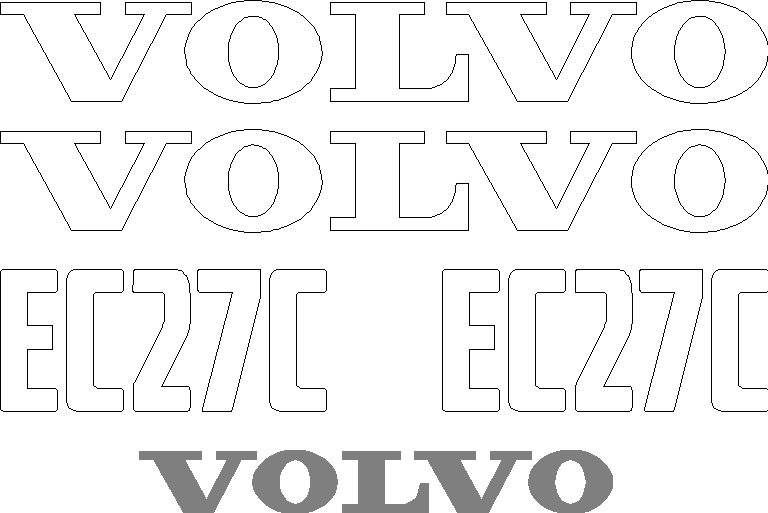 Volvo EC27C Decal Set