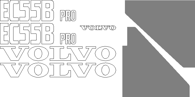 Volvo EC55B PRO Decal Set